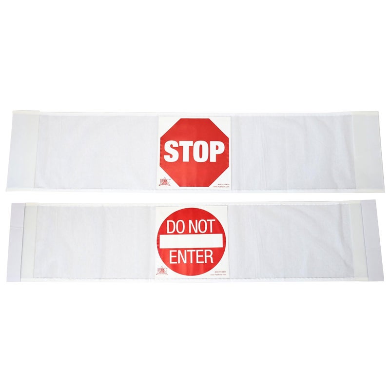 Secure Door Guard Safety Banner, 50" Width - Combination Stop Sign & Do Not Enter Sign - Wandering Prevention Caregiver Aid for Elderly Dementia Patients, Seniors in Nursing Homes, Hospitals - Image 1